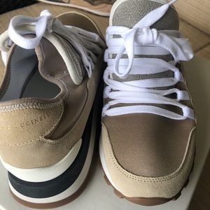 Multi beige, BNWT, Brunello Cucinelli 39 sneaker with Monili tongue